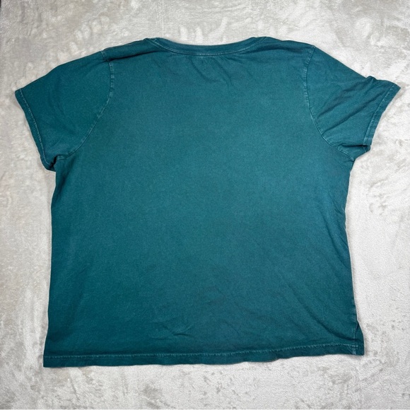 Lucky Brand Christmas Holiday Winter Green Cotton Crewneck T-Shirt Top Size XXL - Picture 10 of 14